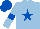 Silk - Light blue, royal blue star, armlets and cap