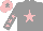Silk - Grey, pink star, grey sleeves, pink stars, pink cap, grey star
