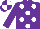 Silk - purple, white spots, quartered cap