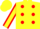 Silk - Yellow, Red spots, Yellow sleeves, Red seams