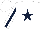 Silk - White, dark blue star, dark blue stripe on sleeves