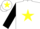 Silk - WHITE, yellow star, black sleeves, white cap, yellow star