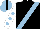 Silk - Black, light blue sash, light blue dots on white sleeves, black stripe on light blue cap