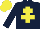 Silk - Dark blue, yellow cross of lorraine, yellow cap