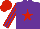 Silk - Purple, red star, red stripes on sleeves, red cap