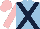 Silk - Light blue, dark blue cross belts, pink sleeves and cap
