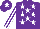 Silk - Purple, white stars, striped sleeves, white star on cap