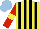 Silk - Yellow, black stripes, red sleeves with yellow armbands, light blue cap
