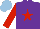 Silk - Purple, red star & sleeves, light blue cap