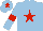 Silk - Light blue, red star, armlets and star on cap