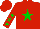 Silk - Red body, green star, red arms, green stars, red cap