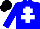 Silk - Blue body, white cross of lorraine, blue arms, black cap