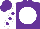 Silk - Purple, white disc, white sleeves, purple spots and cap