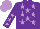 Silk - Purple body, mauve stars, purple arms, mauve stars, mauve cap