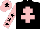 Silk - Black, pink cross of lorraine, pink sleeves, black stars, pink cap, black star