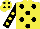 Silk - Yellow body, black spots, black arms, yellow spots, yellow cap, black spots
