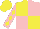 Silk - Yellow and pink quarters, yellow diamonds on pink sleeves