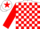 Silk - WHITE & RED CHECK, red sleeves, white cap, red star