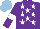 Silk - Purple, white stars, white armlets, light blue cap