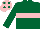 Silk - Dark green, pink hoop, pink cap, dark green spots