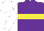 Silk - Purple body, yellow hoop, white arms, white cap