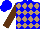 Silk - Blue-light body, brown diamonds, brown arms, blue-light cap