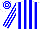 Silk - White body, big-blue striped, white arms, big-blue striped, white cap, big-blue hooped