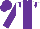 Silk - white, purple stripe, purple epaulettes, purple sleeves and cap