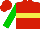 Silk - Red, yellow hoop, green sleeves