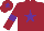 Silk - Garnet body, purple star, garnet arms, purple armlets, garnet cap, purple star