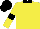 Silk - Yellow, black band, collar,cuff,cap