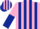 Silk - Pink with Dark Blue stripes, halved sleeves