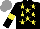 Silk - Black, yellow stars, armband, grey cap