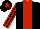 Silk - Black, red stripe, stripes on sleeves, black cap, red star