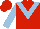 Silk - Red, light blue chevron and sleeves