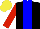 Silk - Black, blue stripe, red sleeves, yellow cap