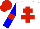 Silk - White, red cross of lorraine, blue sleeves, red armlets, red cap