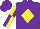 Silk - Purple, yellow diamond, purple and yellow quartered sleeves
