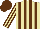 Silk - Beige and brown stripes, brown stripes on beige sleeves, brown cap