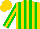 Silk - Gold and green stripes, gold stripe on green sleeves