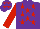 Silk - Purple, red stars, red sleeves, red stars on cap