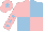 Silk - Pink and light blue (quartered), pink sleeves, light blue stars, pink cap, light blue star