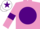 Silk - Mauve, purple disc and armlets, white cap, purple star