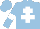 Silk - Light blue, white cross of lorraine and armlets