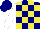 Silk - Navy blue, yellow blocks, white sleeves