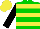 Silk - Green, yellow hoops, black sleeves, yellow cap