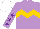 Silk - Mauve, gold chevron hoop, white, purple stars sleeves, white, purple star cap