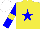 Silk - Yellow, blue star, sleeves with yellow armlets, white cap