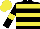 Silk - Black, yellow hoops, armlets, yellow cap