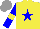 Silk - Yellow, blue star, sleeves with yellow armlets, grey cap